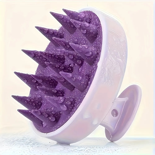 Pink Silicone Scalp Massager & Shampoo Brush