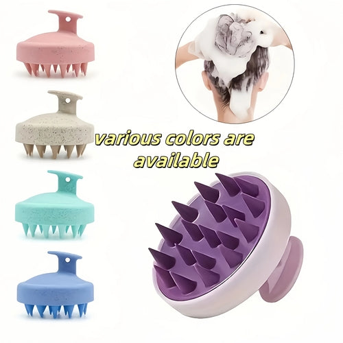 Pink Silicone Scalp Massager & Shampoo Brush